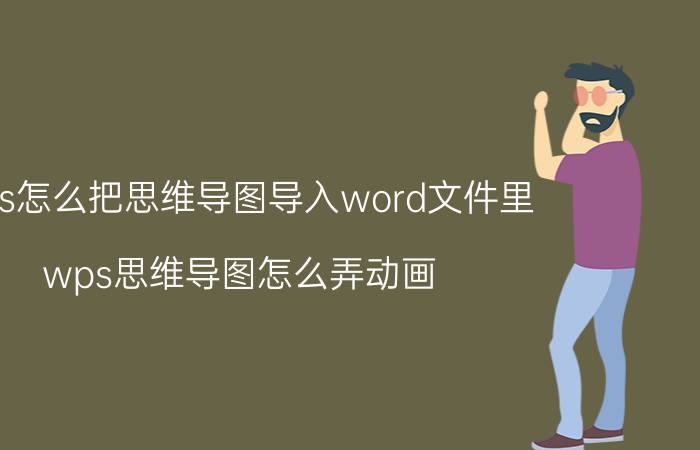 wps怎么把思维导图导入word文件里 wps思维导图怎么弄动画？